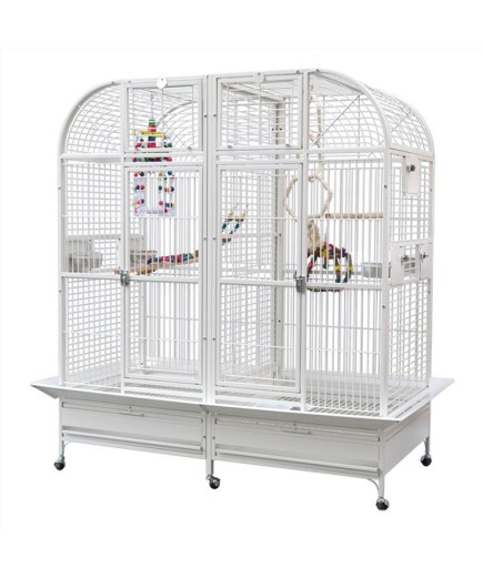 Parrot-Supplies Washington Premium Double Macaw Parrot Cage - White